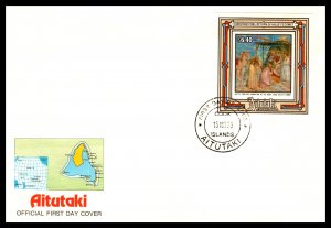 Aitutaki 386 Christmas Souvenir Sheet U/A FDC