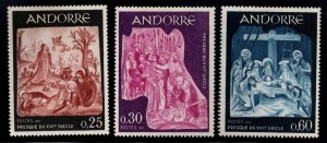 Andorre (French) Andorra Scott  178-180  MH* 1967 Frescoes set