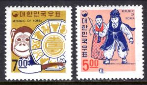 South Korea 592-593 Year of the Monkey MNH VF