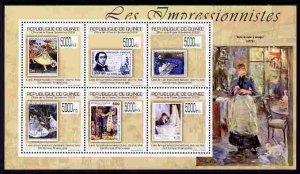 Guinea - Conakry 2009 Stamp on Stamp - The Impressionists...