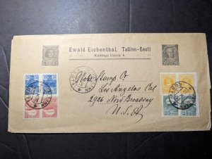 1922 Estonia Cover Tallinn to Los Angeles CA USA