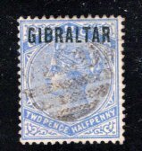 Gibraltar  SC# 4  VF, Used, 2 1/2p ultra, CV $4.25  ......  2440351