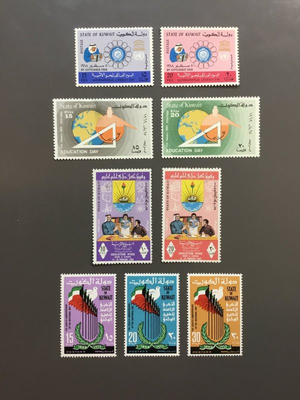 Kuwait 415-416,439-440,443-447 F-VF MH. Scott $ 10.50