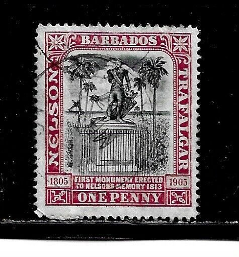 Barbados Stamp- Scott # 104/A10-1p-Canc/LH-1906-NG