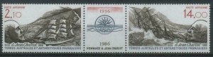 1986 French Antarctic Territory 216-217strip Ships with sails 9,00 €