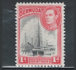 Bermuda 1938 King George VI & Hamilton Bay 1p Scott # 118 MNH