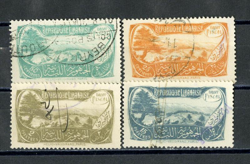 Lebanon Stamps # 1930 Landscape Issue VF 4 Values