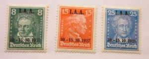 GERMANY, Scott: 363-365, MINT HINGED, Lot31, Cat $49.50
