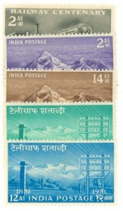 India #243-7 Unused Single (Complete Set)