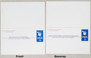 US # UY20 - .08c - Map Postal Reply Card MNH