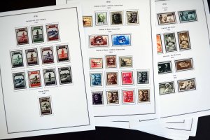 COLOR PRINTED IFNI 1941-1968 STAMP ALBUM PAGES (21 illustrated pages)