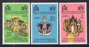 New Hebrides French 233-235 Queen Elizabeth II MNH VF