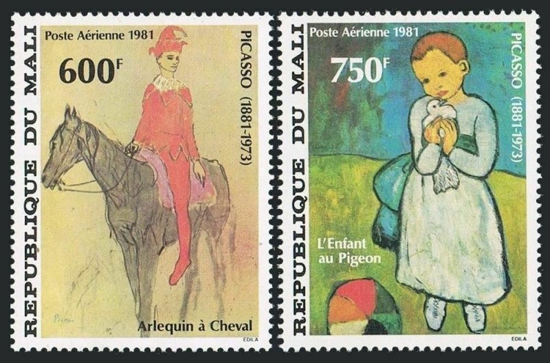 Mali C454-C455,MNH.Michel 876-877. Pablo Picasso,birth centenary,1981.