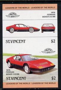 St Vincent 1983 $2 Ferrari Boxer  512BB (1976) unmounted ...