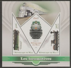 MALI - 2016 - Steam Locomotives - Perf 3v Sheet #1 - MNH - Private Issue