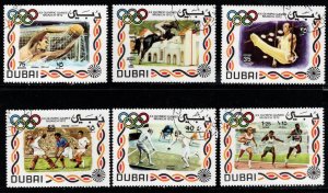 1972 Dubai Scott#- 156-158, C65-C67 20th Olympics Munich Set/6 Used CTO