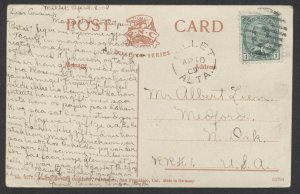 1909 Millet ALTA Split Ring Postmark Post Card to USA