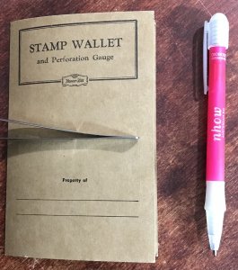 Stamp Wallet & Perforation Gauge 1 Page 3 1/2” x 5 1/2” L43