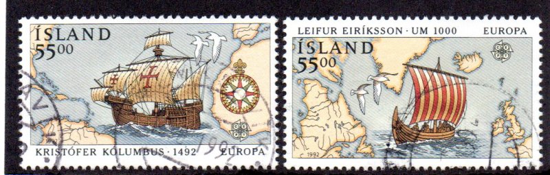 ICELAND 749-50 USED SCV $4.50 BIN $1.80 SHIPS