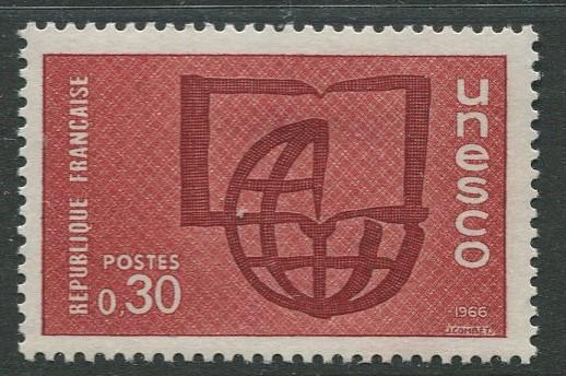 France Unesco - Scott 207 - Unesco Issue -1966 - MLH - Single 30c Stamp