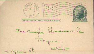 United States, Government Postal Card, Flags, Machine Cancel, Ohio