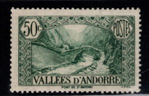 (French) Andorra Scott 38A MH* stamp