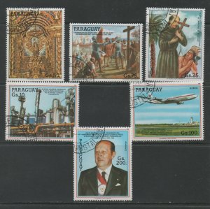 Thematic Stamps Others - PARAGUAY 1987 NAT.COMMEMS 6v used