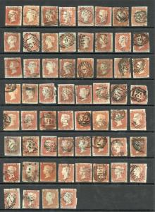 1841 Penny Reds page of 62 in Mix Condition