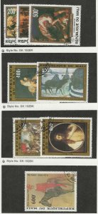 Mali, Postage Stamp, #C319-21, C410-1, C419-20, C434 Used, 1978-81 Art