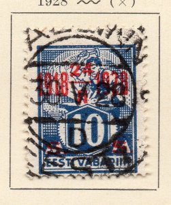 Estonia 1928-29 Early Issue Fine Used 10m. Optd 231977