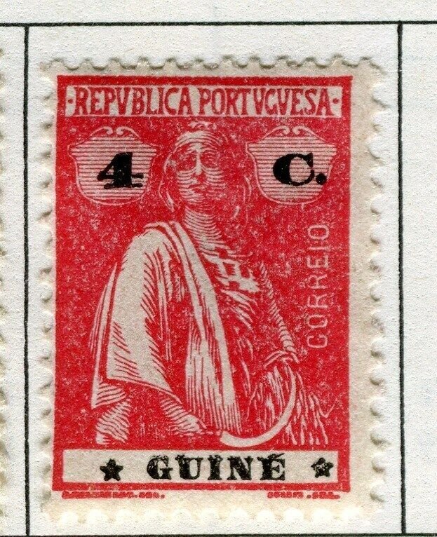 PORTUGUESE GUINEA;    1914 early Ceres type issue Mint hinged 4c. value