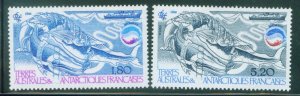 FSAT Scott 112-3 MNH** Whale Stamp set