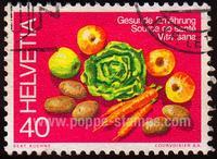 Switzerland SG#910 Used - 1976 40c.  - Fruits, Vegetables