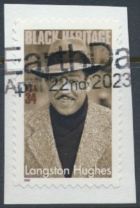  USA Sc# 3557  Used SA on piece Langston Hughes  2002  see details  / scans