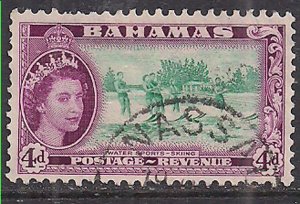 Bahamas 1954 - 63 QE2 4d SG 206 used ( F804 )