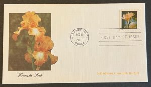 FREESIA IRIS #3456 DEC 15 2000 WASHINGTON DC FIRST DAY COVER (FDC) BX3-2