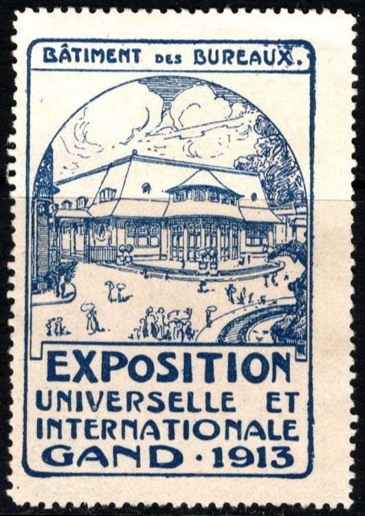 1913 Belgium Poster Stamp International Universal Exhibition Gand Unused