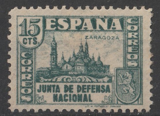 Spain 1936/1937 National Defense 15c (1/12) USED