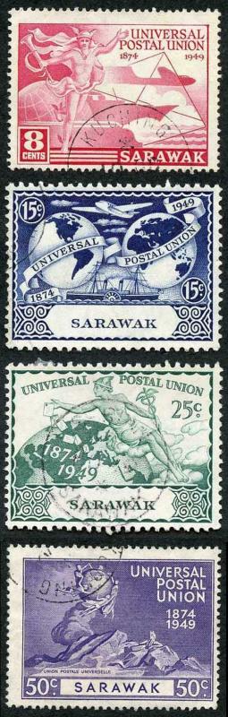 Sarawak SG167/70 1949 UPU fine used