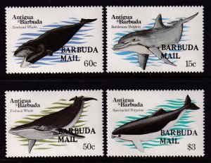 Barbuda 582-585 Whales MNH VF