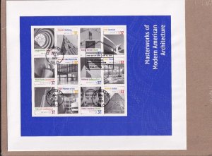 Scott #3910 Masterworks of American Architecture Sheet of 12 Stamps FDC - Sealed