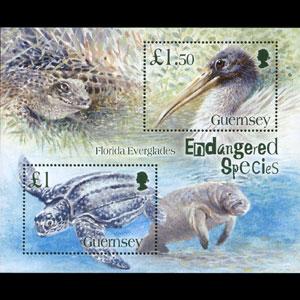 GUERNSEY 2006 - Scott# 892 S/S Endang.Species NH