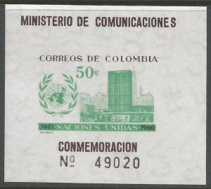 COLOMBIA 725 MNH SS UN R826-1