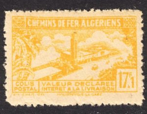 Algeria Railway Parcel Post 17.1F VF mint OG H.  FREE...