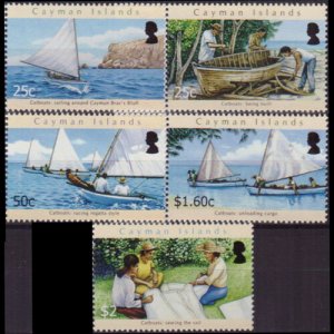 CAYMAN IS. 2011 - Scott# 1076-80 Catboat 25c-$2 NH