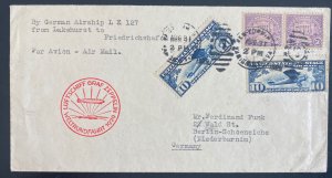 1929 New York USA LZ 127 Graf Zeppelin Airmail cover To Berlin Germany