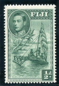 Fiji 1941 KGVI ½d green (p14) MLH. SG 249a. Sc 117c.