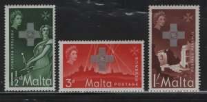 MALTA,  263-265  MINT HINGED