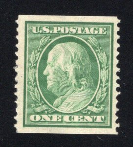 USA 1909 1¢ Coil Single, perf 12, DL -OG MNH-SC# 352  Cats $235.00 (ref# 204025)