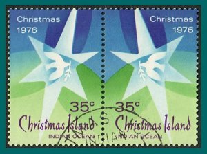 Christmas Island 1976 Christmas, 35c pair used #67-68,SG65-SG66
